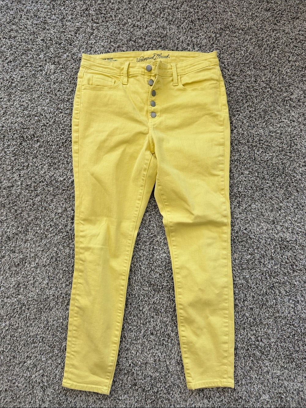 Universal Thread Skinny High-Rise Jeans in Bright Yellow